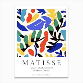 Botanical Pattern Cut Out, The Matisse Inspired Art Collection Poster 0 Canvas Print
