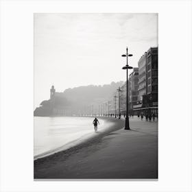 San Sebastian, Spain, Black And White Analogue Photography 1 Canvas Print
