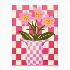 Snapdragons Flower Vase 3 Canvas Print