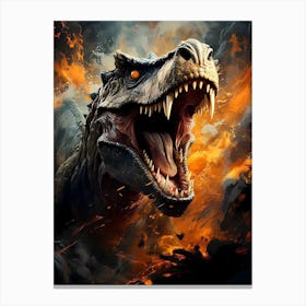 Dinosaur Wars Canvas Print