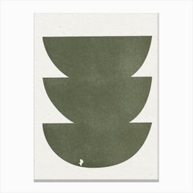 Retro Green Paper Composition Canvas Print