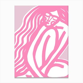 The Silence Pink Canvas Print