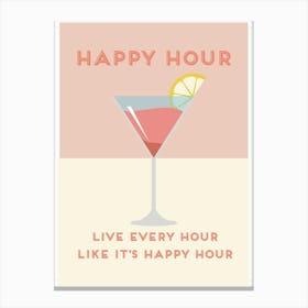 Happy Hour Warm Colours Canvas Print