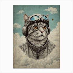 Pilot Cat 1 Canvas Print