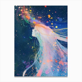 Girl In Space Canvas Print