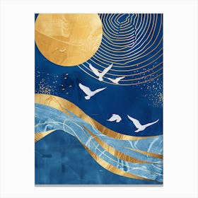 Seagulls In The Sky Canvas Print