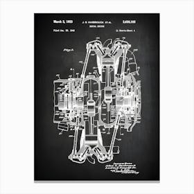 Radial Engine Airplane Patent Print Aircraft Patent Plane Art Multi Row Radial Engine Air Plane Print Patent Print Va1051 Canvas Print