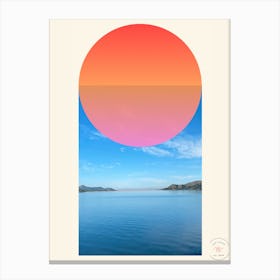 Sunrise on the lake Canvas Print