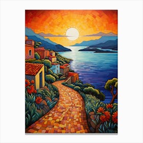 Sunset In Tuscany Canvas Print