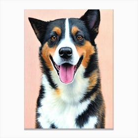 Australian Cattle Dog 4 Watercolour dog Canvas Print