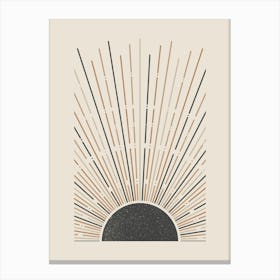 boho abstract Sunburst Canvas Print