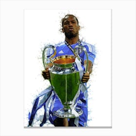 Didier Drogba Watercolor Style Canvas Print