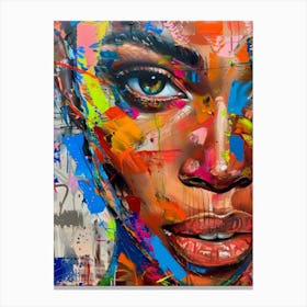 'The Face Of A Woman' 5 Canvas Print