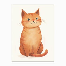 Exotic Shorthair Cat Clipart Illustration 2 Canvas Print
