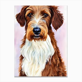 Irish Terrier Watercolour dog Canvas Print