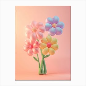 Dreamy Inflatable Flowers Daisy Canvas Print