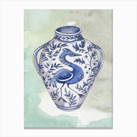 Watercolor Chinoiserie Canvas Print