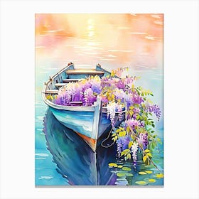 Wisteria Boat Canvas Print