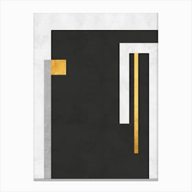 Gray and gold geometric 1 Canvas Print