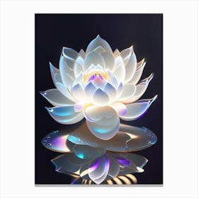 White Lotus Holographic 3 Canvas Print