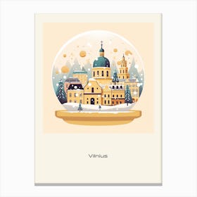 Vilnius Lithuania 2 Snowglobe Poster Canvas Print