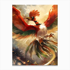 Ho Oh Pokemon Anime Manga Japan Poster Canvas Print