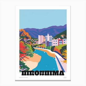 Hiroshima Japan 1 Colourful Travel Poster Canvas Print