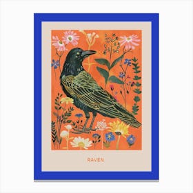 Spring Birds Poster Raven 5 Canvas Print