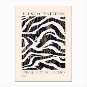 House Of Patterns Zebra Animal Print Pattern 6 Canvas Print