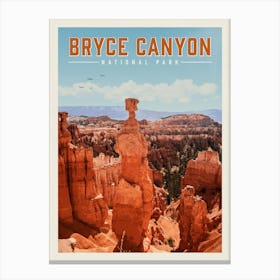 Bryce Canyon Travel Poster Canvas Print