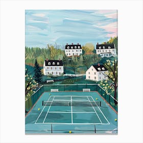 Vintage Tennis Court Canvas Print