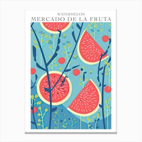 Mercado De La Fruta Watermelon Illustration 1 Poster Canvas Print