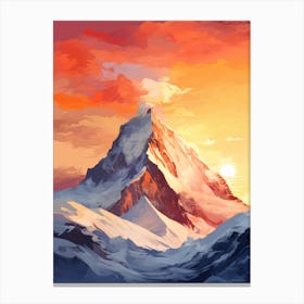 Sunset Mountain Canvas Print