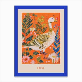 Spring Birds Poster Goose 2 Canvas Print