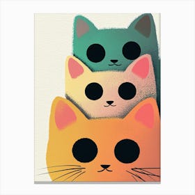 Three Cats 1 Canvas Print