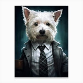Gangster Dog West Highland White Terrier Canvas Print