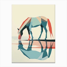 Horse In Water Canvas Print