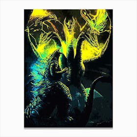 Godzilla Vs Kaiju 3 Canvas Print