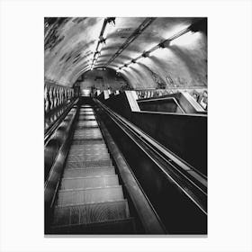 London Subway Underground Stairs // Travel Photography Canvas Print