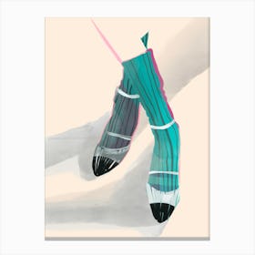 Green Socks Canvas Print