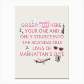 Gossip Girl Inspired Canvas Print