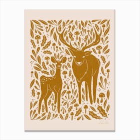 Woodland Deer Canvas Print