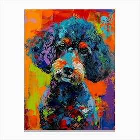 Poodle dog colourful Painting Canvas Print