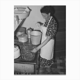 Untitled Photo, Possibly Related To Spanish American Woman Removing Baked Bread From Oven Farm Near Tao Canvas Print