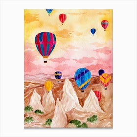 Cappadocia Watercolor Canvas Print