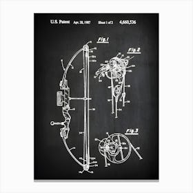 Archery Bow, Archery Gift, Archery Patent, Archery Print, Archery Poster, Archery Wall Decor, Archery Blueprint, Bow Arrow, Hunting,Hh5361 Canvas Print