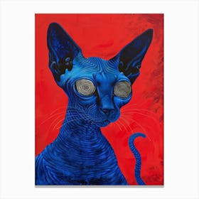 Blue Cat 15 Canvas Print
