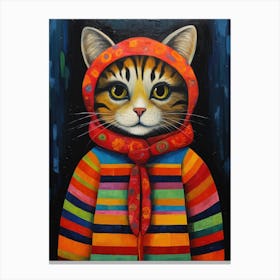 Cat In A Sweater Canvas Print