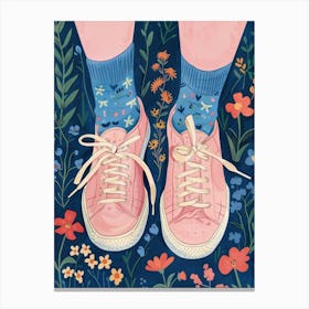 Flowers And Sneakers Spring 3 Canvas Print