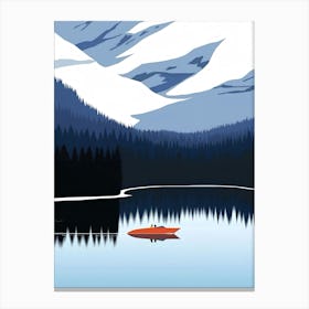 Boat On A Lake Canvas Print